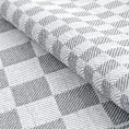 Komplet ściereczek kuchennych 2szt 50x70 cm bawełniany kolor srebrny zdobionych motywem szachownicy 200 g/m2 MAURO