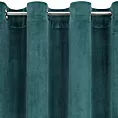 Zasłona ciemnoturkusowa z matowego welwetu 140x250 cm przelotka - MELANIE