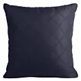 Poszewka na poduszkę 40x40 cm granatowa z geometrycznym wzorem pikowana techniką hot press BONI DESIGN 91