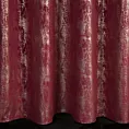 Zasłona bordowo, szampańska welwetowa z błyszczącym nadrukiem 140x250 cm przelotki - INGRID