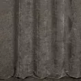 Zasłona szyta na taśmie 5 cm brązowa z tkaniny szenilowej z efektem melanżu