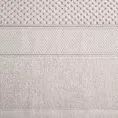 Ręcznik kąpielowy 70x140 cm bawełniany kolor beżowy z welwetową bordiurą 500 g/m2 JESSI