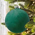 Bombka choinkowa o matowej, welwetowej powierzchni