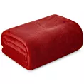 Koc 150x200 cm bordowy miękki i delikatny w dotyku jednokolorowy koc SIMPLE 1