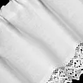 Zazdrostka biała z matowej tkaniny z koronką 150x30 cm tunel CLARIE
