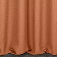 Zasłona szyta na taśmie 5 cm ruda z tkaniny o naturalnym splocie w stylu eko