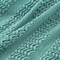 Koc akrylowy 130x170 cm ciemnomiętowa miękka w dotyku z drobnym ażurowym wzorem i frędzlami AKRYL 1 EUROFIRANY PREMIUM
