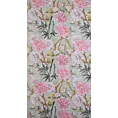 Zasłona miętowo, różowa ze wzorem kwiatów NYDIA 140x250 cm przelotka - NYDIA