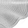 Podkładka okrągła na stół srebrna średnica 38 cm JUNE pleciona o falistych brzegach