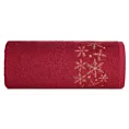 Ręcznik kąpielowy świąteczny 50X90 cm bawełniany kolor czerwony 450 g/m2 SANTA
