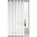 Firana biała z połyskującej siateczki z moherową nicią 350x250 cm przelotka AMARO