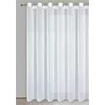 Firana biała z lekkiej tkaniny szyfonowej z delikatnym połyskiem 350x270 cm przelotka ARLETA