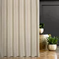 Zasłona szyta na taśmie 5 cm ADISA jasnobeżowa o luźnym lnianym splocie z błyszczącą nicią