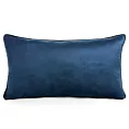 Poduszka 30 x 50 cm welwetowa granatowa z kontrastującą lamówką GAJA 3