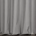 Zasłona szyta na taśmie 5 cm szara z tkaniny typu Blackout zaciemniającej w 100%