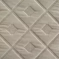 Narzuta ciemnobeżowa 200x220 cm z geometrycznym wzorem wykonana techniką hot press ALARA 6 Design 91