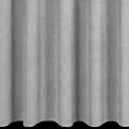 Zasłona szyta na taśmie 5 cm popielata z tkaniny strukturalnej z delikatnym połyskiem