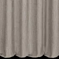 Zasłona szyta na taśmie 5 cm kremowo brązowa z tkaniny o wyraźnym splocie z efektem melanżu