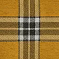 Roleta rzymska musztardowo naturalna z grubej, szenilowej tkaniny w elegancką kratę
