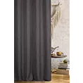 Zasłona szyta na taśmie 5 cm grafitowa o naturalnym, luźnym splocie w stylu eko