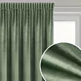 Zasłona oliwkowa z tkaniny welwetowej 140x270 cm taśma - ROSA - Design 91