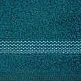 Ręcznik do rąk 30x50 cm bawełniany kolor morski zero twist z bordiurą w paski 400 g/m2 RIKI