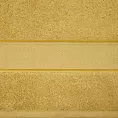 Ręcznik kąpielowy 70x140 cm bawełniany kolor musztardowy z żakardową bordiurą z nowoczesnym złotym wzorem 500 g/m2 LIANA