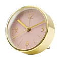 Dekoracyjny zegar stołowy w stylu vintage różowo-złoty