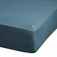 Prześcieradło jersey z gumką 90x200 cm z bawełny kolor ciemnoturkusowy 140 g/m2 ADELA