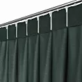 Zasłona ciemnozielona z tkaniny welurowej 70x240 cm szerokość po zmarszczeniu flex 1:1,5 Dora
