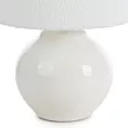Lampa stołowa ceramiczna COLINS z matowym abażurem z tkaniny typu bukla
