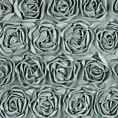 Zasłona miętowa z welwetu zdobiona aplikacją 3D róż 140x250 cm przelotka - ROSES Eva Minge