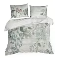 Pościel 220x200 cm bawełniana kolor jasnoszary, biały z motywem kwiatowym EVITA Eurofirany Premium