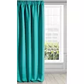 Zasłona turkusowa zaciemniająca gładka półmatowa 135x270 cm taśma - LOGAN