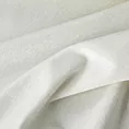 Zasłona szyta na taśmie 5 cm TEXTURE 2 kremowo srebrna z miękkiej tkaniny szenilowej z błyszczącym nadrukiem