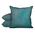 Poszewka szyta LIBERTY turkusowa z miękkiej, welwetowej tkaniny z nakrapianym połyskującym nadrukiem