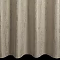 Zasłona ciemnobeżowa welwetowa zdobiona złotym przecieranym wzorem złote przelotki - DARA