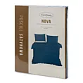 Pościel 220x200 cm bawełniana gładka kolor granatowy NOVA 3