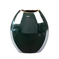 Wazon ceramiczny AMORA 2 o lśniącej powierzchni ze złotym detalem