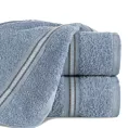 Ręcznik kąpielowy 50x90 cm bawełniany kolor niebieski w kontrastujące pasy 500 g/m2 TRIS