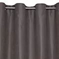 Zasłona grafitowa z tkaniny zamszowej 140x250 przelotka - ADA