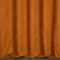 Zasłona szyta na taśmie 5 cm ceglasta z miękkiej tkaniny o welurowej strukturze