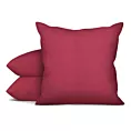Poszewka szyta ADESSA amarantowa z miękkiej tkaniny o welurowej strukturze