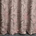 Zasłona szyta na taśmie 5 cm pudrowo różowa z miękkiej szlachetnej tkaniny z oryginalnym wzorem