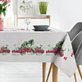 Obrus naturalny 140x220 cm SUMMER 4 z nadrukowanym motywem winorośli