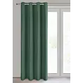 Zasłona ciemnozielona z gładkiej matowej tkaniny 140x250 cm przelotka - ADARI