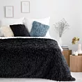 Koc z przyjemnego futerka 130x170 cm czarny ADORE