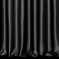 Zasłona szyta na taśmie 5 cm czarna z jednokolorowej gładkiej tkaniny
