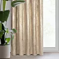 Zasłona welwetowa beżowo, szampańska zdobiona przecieranym wzorem 140x270 cm taśma - RENIA