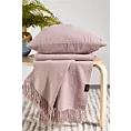 TERRA COLLECTION Komplet AVINION Koc z frędzlami + poszewka z miękkiej szenilowej tkaniny